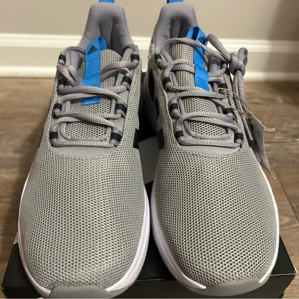 New adidas Mens Racer TR23, Solid Grey/Carbon/Blue Burst size 9